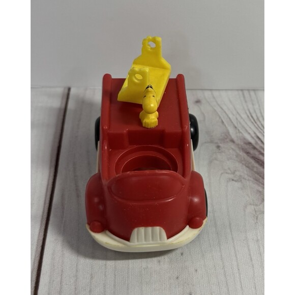 VTG Snoopy's Rescue Squad Toy Car Collectible 3" Peanuts Woodstock 1960s - Picture 2 of 5